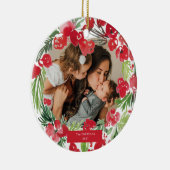 Lijst kerstwaterverf keramisch ornament (Rechts)