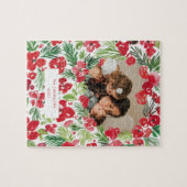 Lijst kerstwaterverf legpuzzel (Horizontaal)