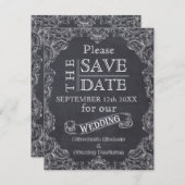 lijst & krijtbord bruiloft Save the Date (Voorkant / Achterkant)