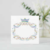 Lijst Medallion met kroon-uitnodiging Kaart (Staand voorkant)