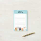 Lijst met aanbiedingen voor snelle winkelaanbiedin post-it® notes (Op bureau)