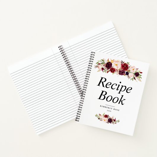 lijst met blozen en blozen notitieboek (Binnen)