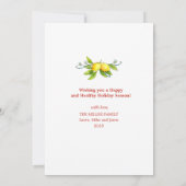  lijst met citroenen Kaart met kerstcadeautjes (Achterkant)