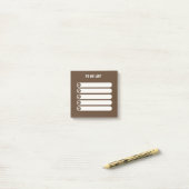 Lijst met efficiënte taken Post-IT Notes (bruin) (Op bureau)