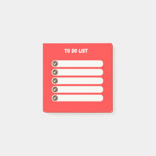 Lijst met efficiënte taken Post-IT-notities (rood) Post-it® Notes