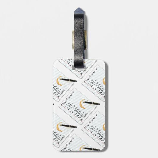 LIJST MET GIN-LOVERS BAGAGELABEL (Achterkant verticaal)