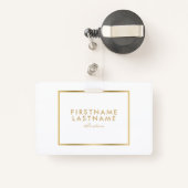 Lijst met Gold Boder minimaliseren Badge (Achterkant met intrekbare)