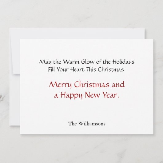 Lijst met kerstbomen White Merry kerstfoto Feestdagenkaart (Achterkant)