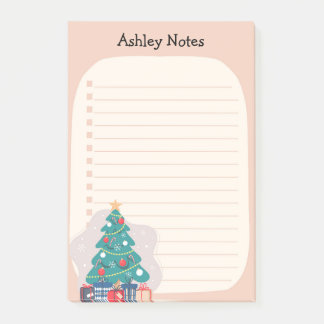 Lijst met kerstcontrole om planerontwerp uit te vo post-it® notes