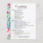 Lijst met kleurrijke Floral Bouquet-menu Flyer (Voorkant)
