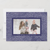 Lijst met modern blauw en wit gebak - Kerstmis Fot Feestdagenkaart (Voorkant)