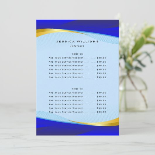 Lijst met oogstprijzen voor bruin goud menu (Staand voorkant)