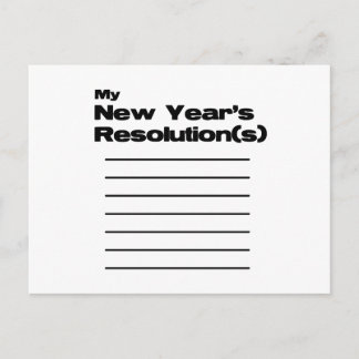 Lijst met oplossingen voor het nieuwe jaar feestdagenkaart