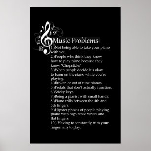 Lijst met Pianoproblemen Poster