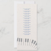 Lijst met programma's van een recital met pianomuz kaart (Achterkant)