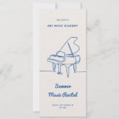 Lijst met programma's van een recital met pianomuz kaart (Voorkant)