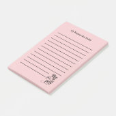 Lijst met roze en roze roze gebeden post-it® notes (Schuin)
