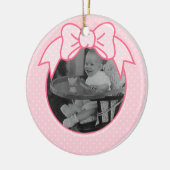 Lijst met roze hengel keramisch ornament (Links)