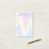 Lijst met selectietoeslagen voor zachte pastelrege post-it® notes (Op bureau)