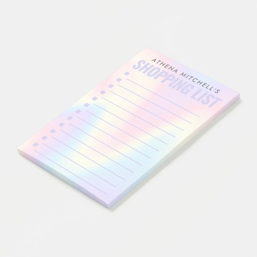 Lijst met selectietoeslagen voor zachte pastelrege post-it® notes (Schuin)