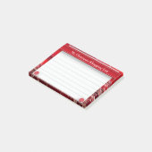 Lijst met speciaal ingerichte rode kerstwinkels post-it® notes (Schuin)
