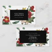 Lijst met zwarte flesbloem visitekaartje (Voorkant / Achterkant)