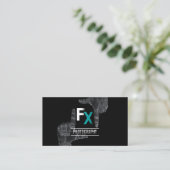 Lijst monogram kool  Fotografie Visitekaartje (Staand voorkant)