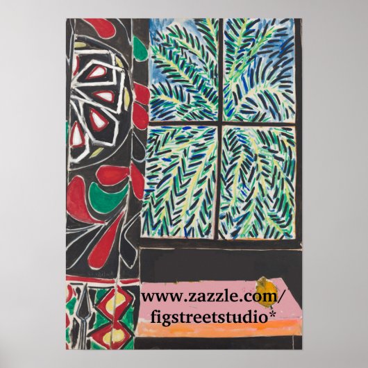 Lijst onder Venster, na Matisse Poster (Voorkant)