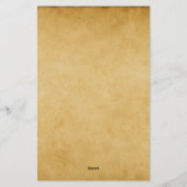 Lijst op Dark Perchment Grunge Briefpapier (Achterkant)
