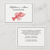 Lijst  rode kreeft #1 tekening visitekaartje (Voorkant / Achterkant)