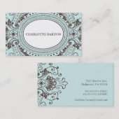 Lijst Roeping Card in Blue en Brown Contactkaartje (Voorkant / Achterkant)