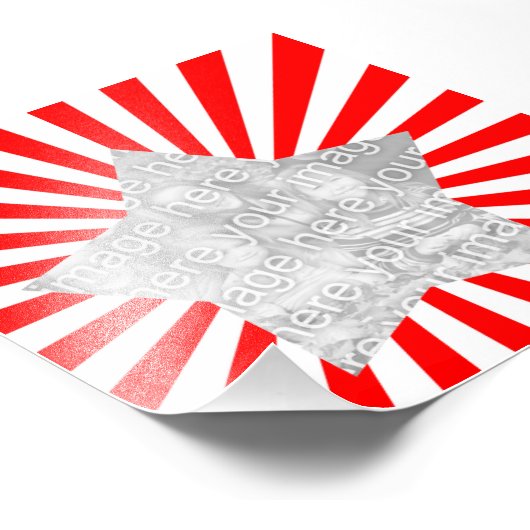 Lijst Rood en wit Foto Afdruk (Hoek)