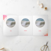 Lijst roze bergringloop drieluik kaart (Binnen)