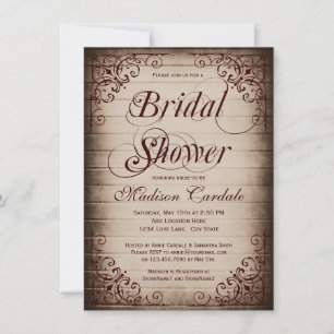 Lijst Rustic Bridal Shower Invitations Kaart