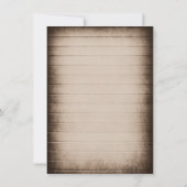 Lijst Rustic Wood Wedding Invitations Kaart (Achterkant)