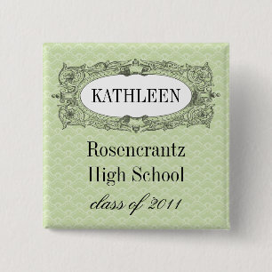 Lijst Sage Green Afstuderen Vierkante Button 5,1 Cm