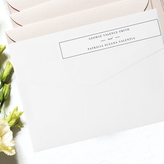 Lijst Script Elegant White Black Wedding