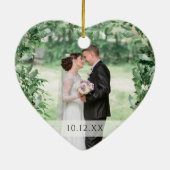 Lijst | Speciale datum en twee foto's Keramisch Ornament (Achterkant)