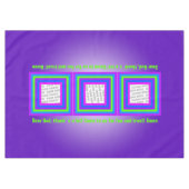 Lijst Stripes Square 03 + uw fototekst Tafelkleed (Voorkant (Horizontaal))