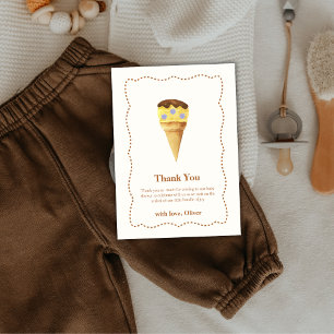 Lijst Summer Scoop Ice Cream Boy Baby shower Bedankkaart