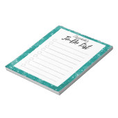 Lijst Turquoise to-Do Notitieblok (Gedraaid)