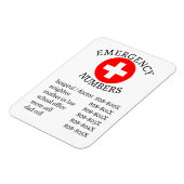 Lijst van alarmnummers magneet (Linkerzijde)