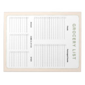 Lijst van boodschappenwinkels notitieblok (Voorkant)