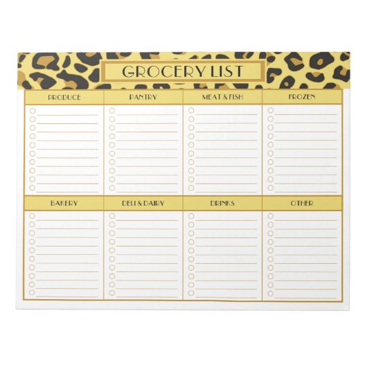 Lijst van boodschappenwinkels notitieblok (Voorkant)