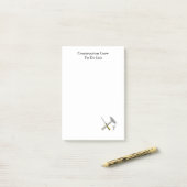 Lijst van bouwarbeiders post-it® notes (Op bureau)