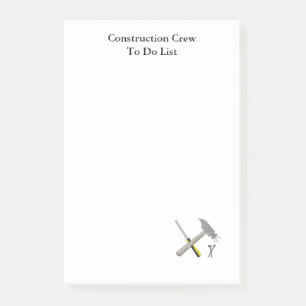 Lijst van bouwarbeiders post-it® notes