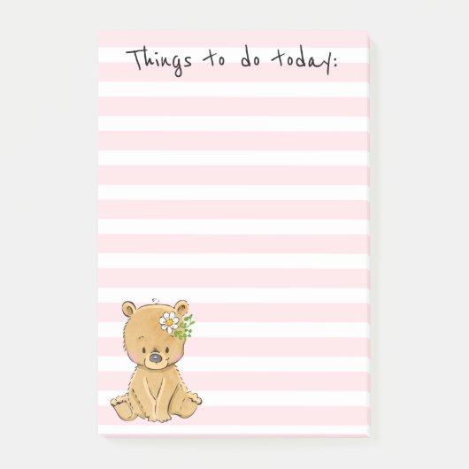 Lijst van Cute Teddy Bear Post-it® Notes (Voorkant)