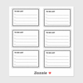 Lijst van dagelijkse planners sticker