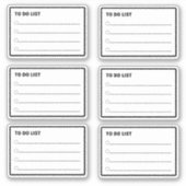 Lijst van dagelijkse planners sticker (Voorkant)