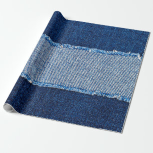 Lijst van de blauw spijkerbroek cadeaupapier